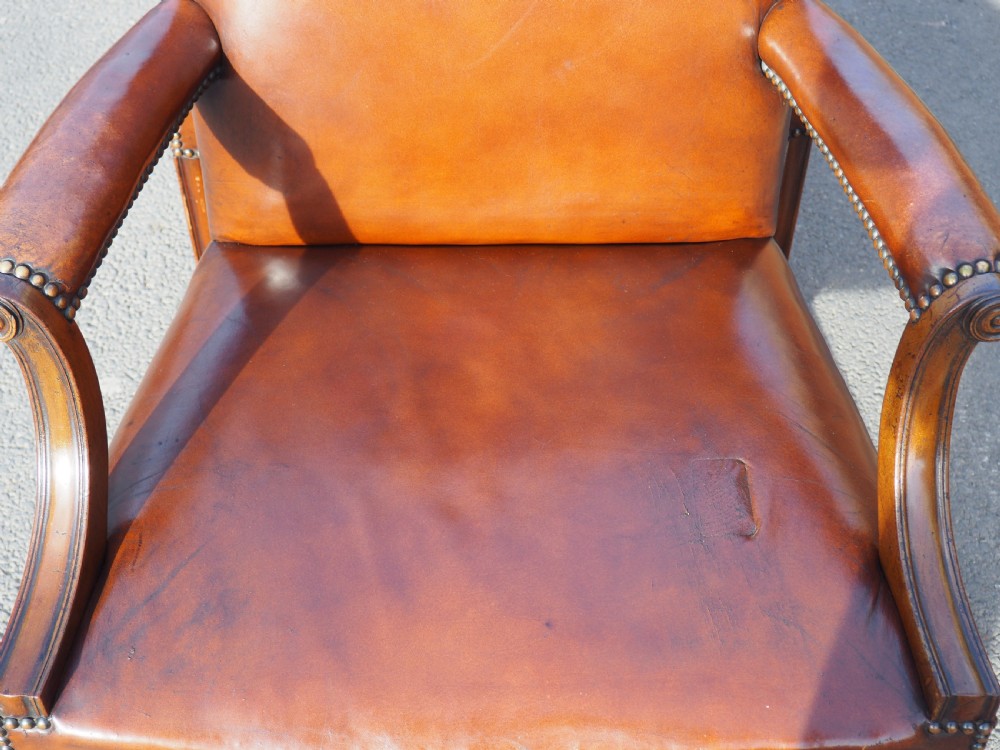 Pair of Leather library armchairs View VII