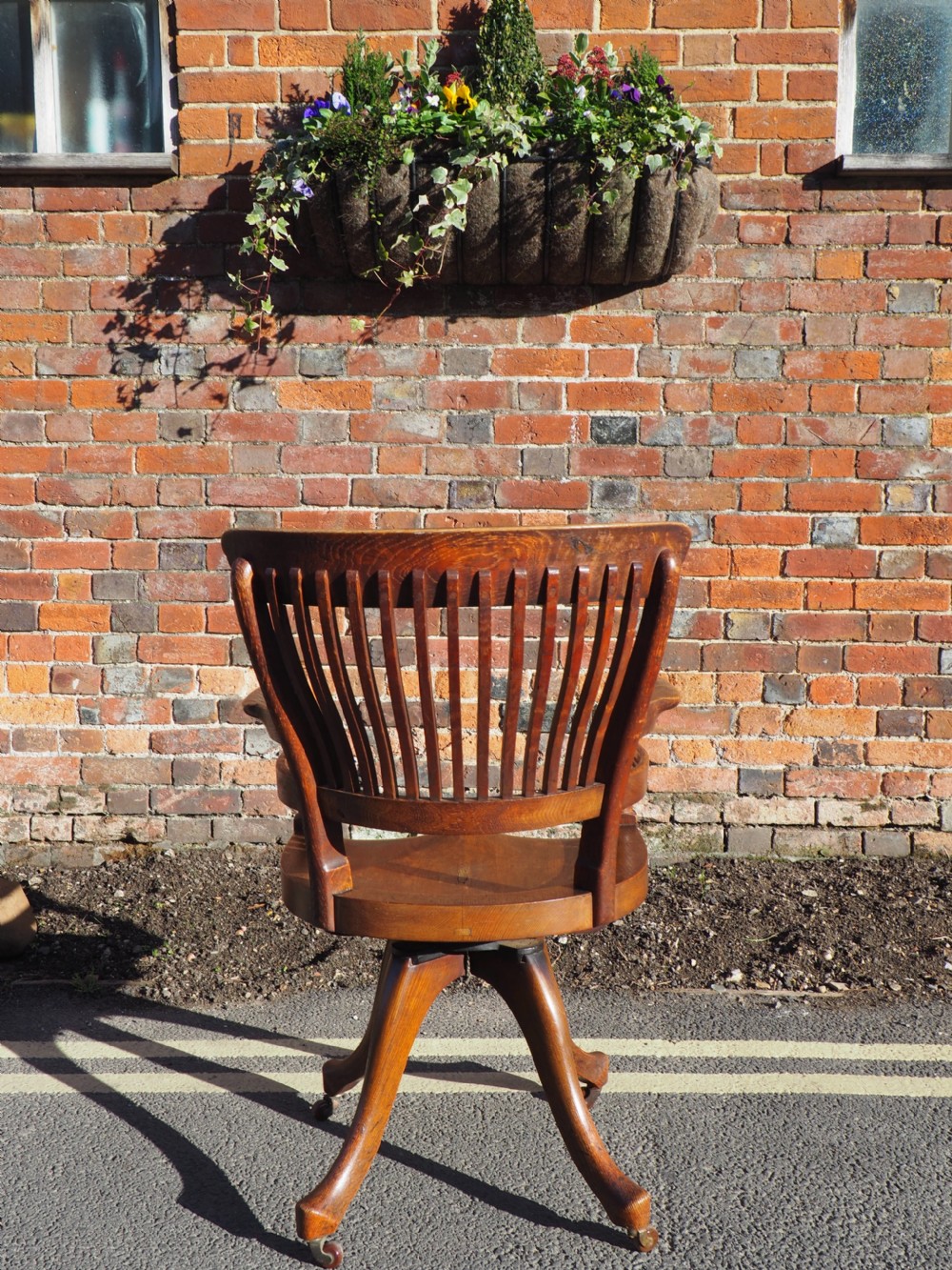 Victorian Oak desk chair View IV