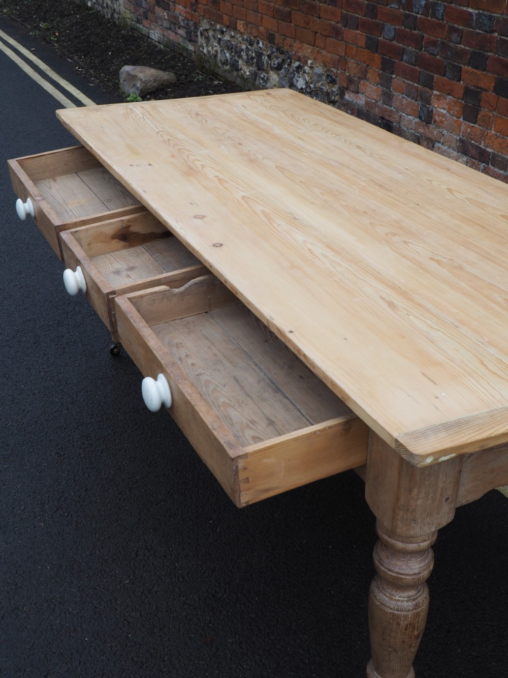 Victorian Pine table View VII