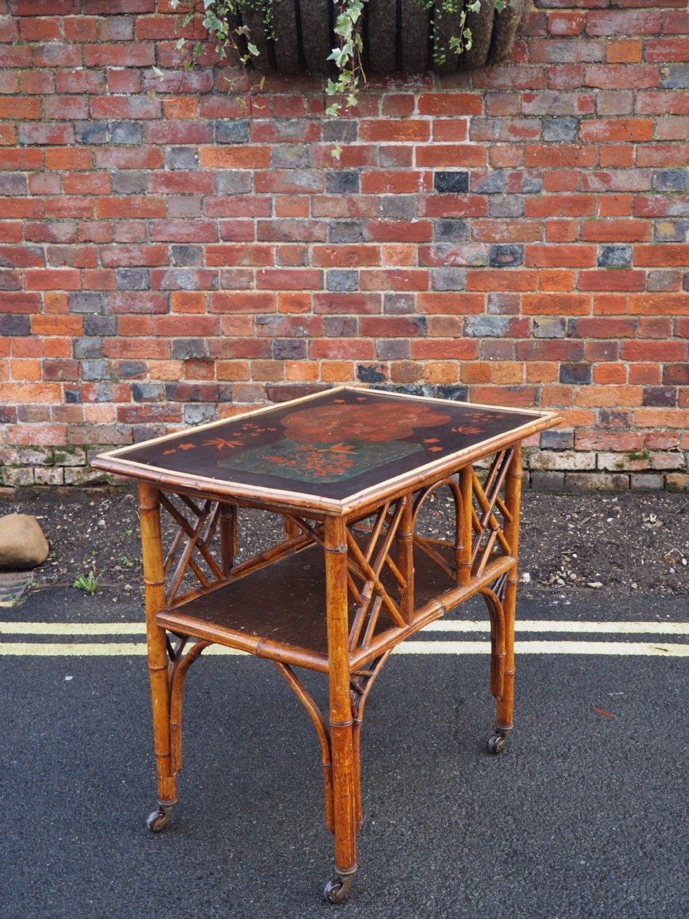 Victorian Lacquer and Bamboo table