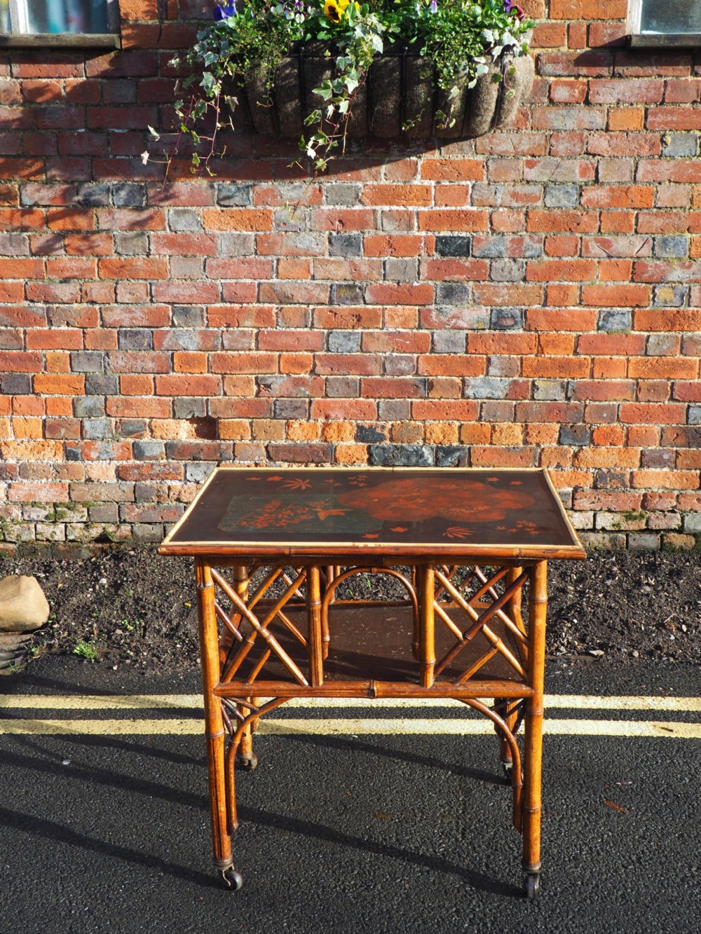 Victorian Lacquer and Bamboo table View II