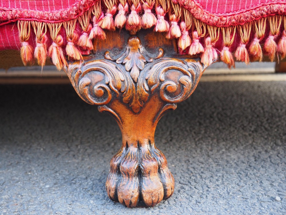 Edwardian Walnut deep seated sofa View II