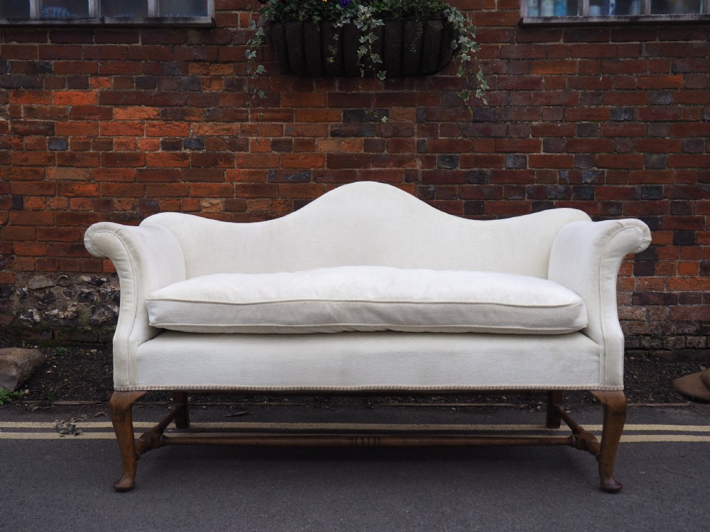 Edwardian Oak framed sofa
