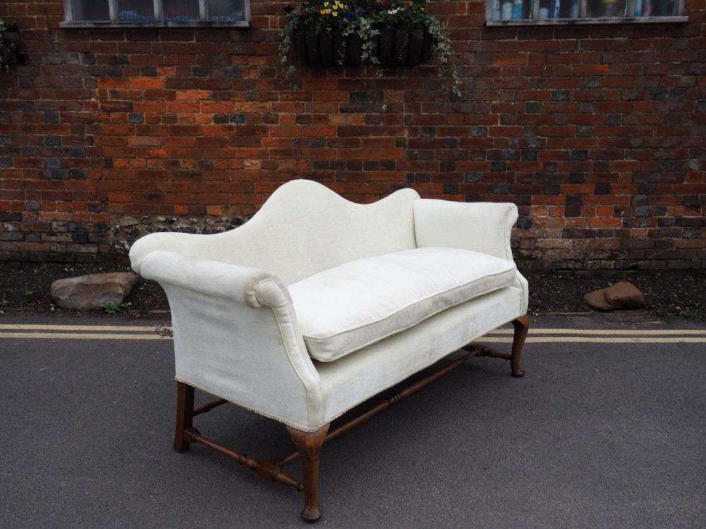 Edwardian Oak framed sofa View II