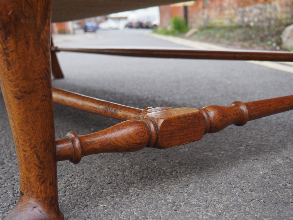 Edwardian Oak framed sofa View V