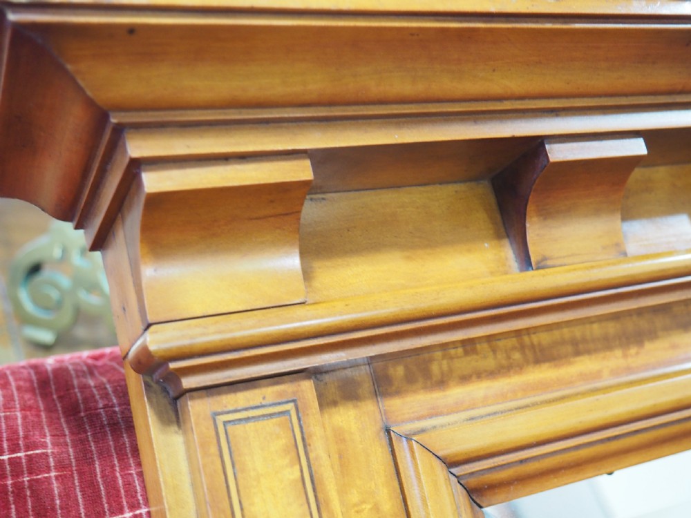 Edwardian Satinwood overmantle mirror View II