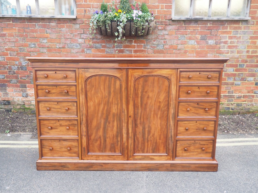 Nineteenth Century Mahogany Press Cupboard