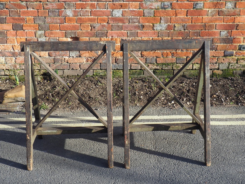 Pair of painted trestles View II