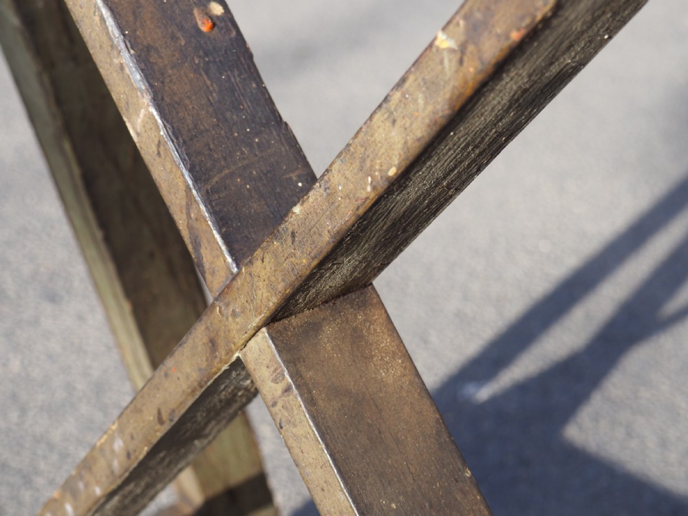 Pair of painted trestles View III
