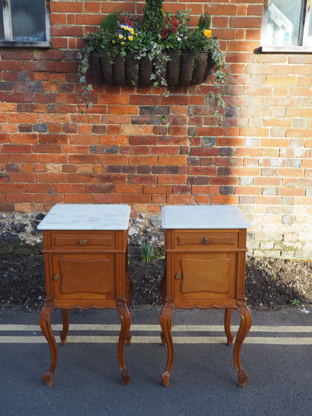 Pair of Oak bedside cupboards