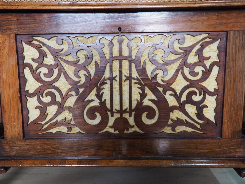 Victorian Rosewood Canterbury piano Stool View VII