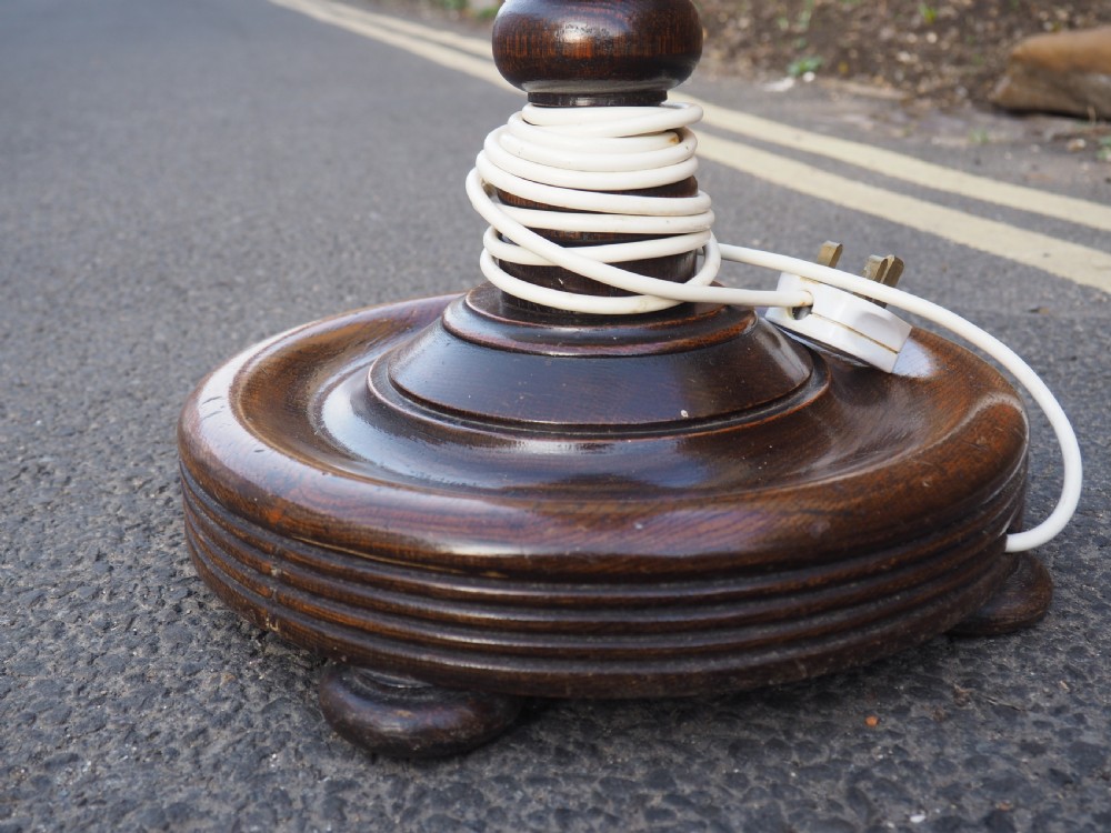 Oak Barleytwist standard lamp. View III