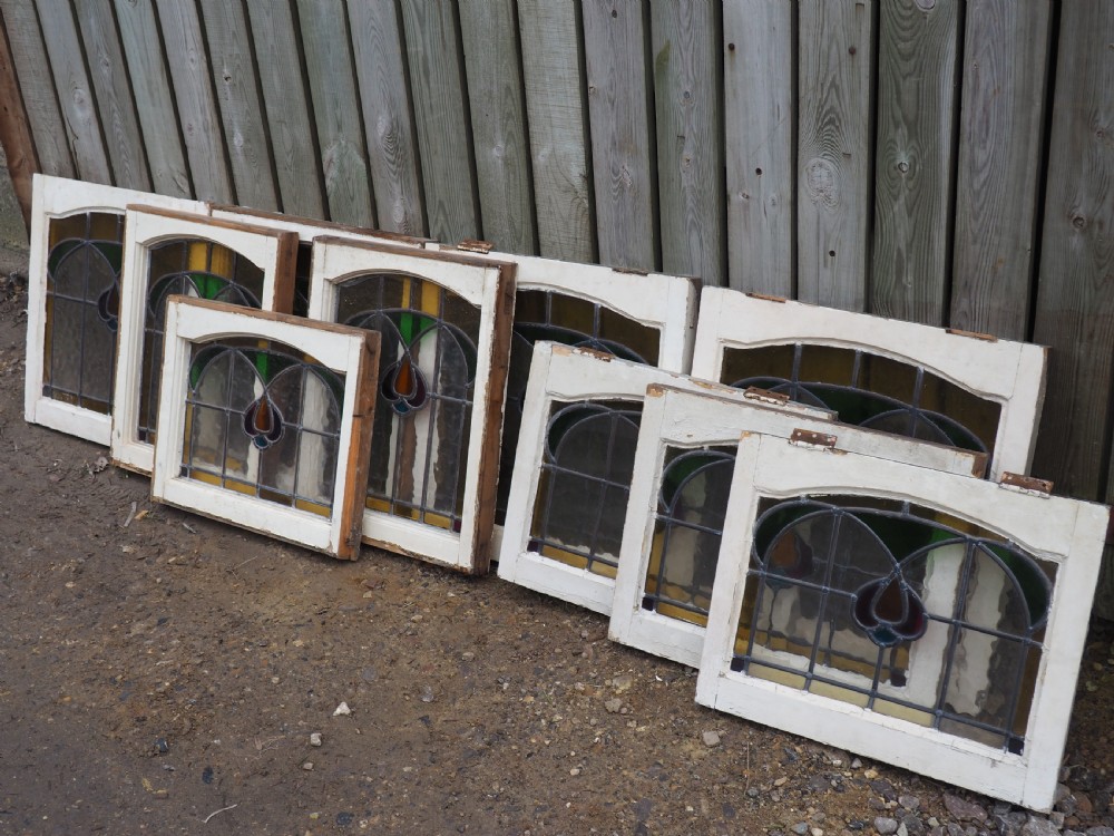 Nine stained glass windows 