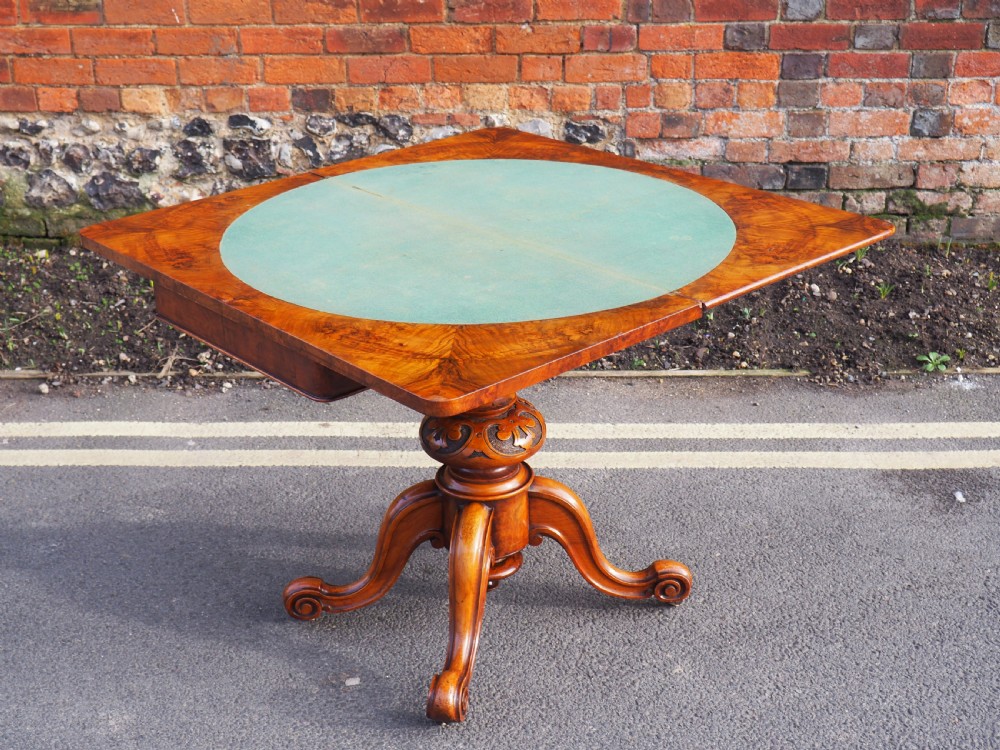 Victorian Walnut Card Table View III
