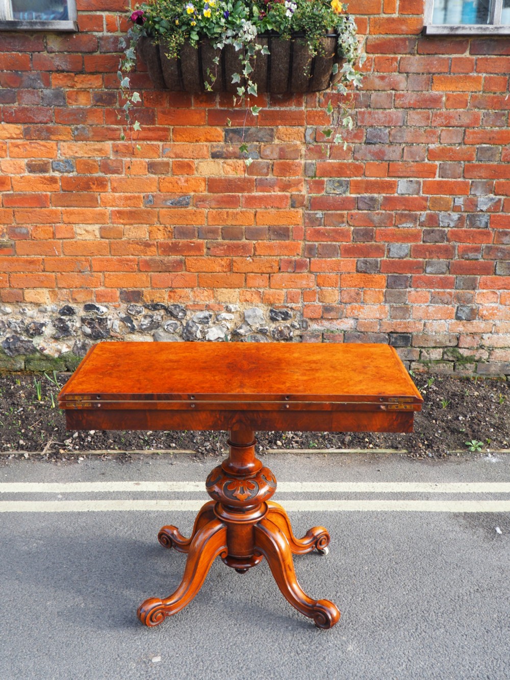 Victorian Walnut Card Table View VI