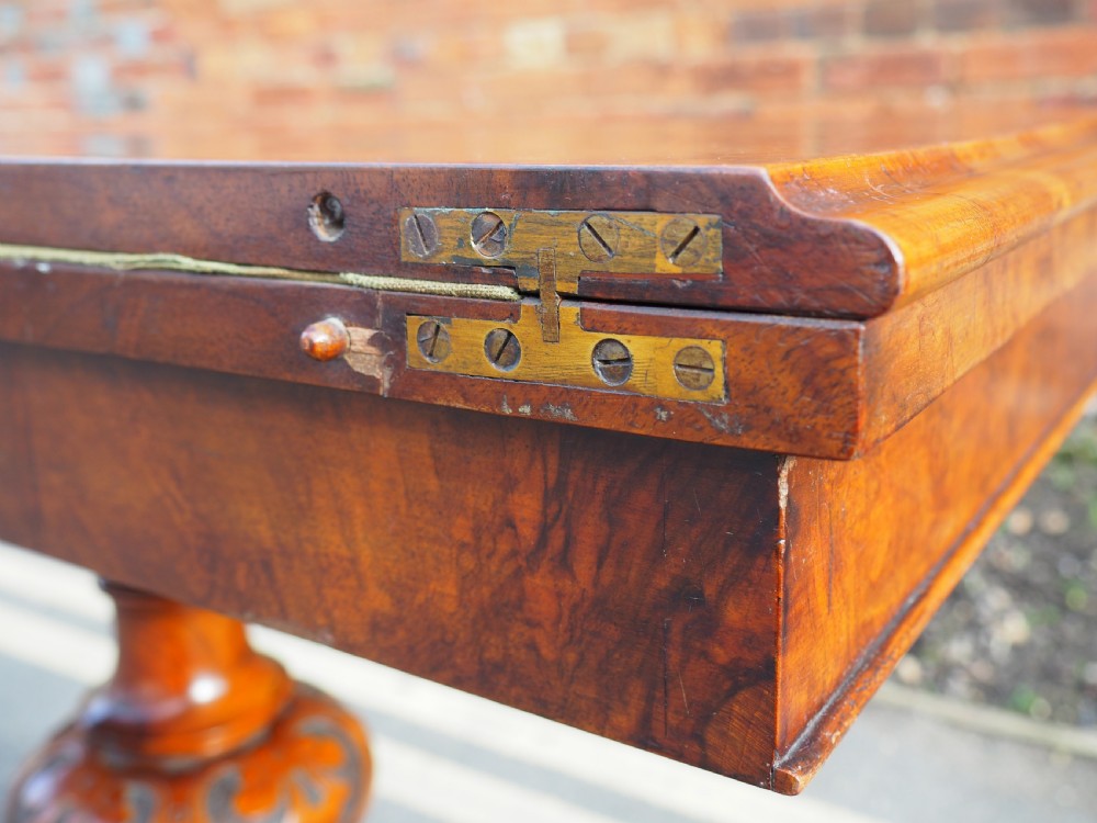 Victorian Walnut Card Table View VIII
