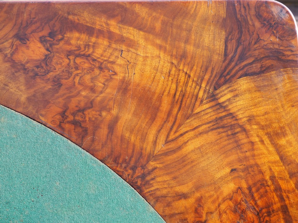 Victorian Walnut Card Table View XII