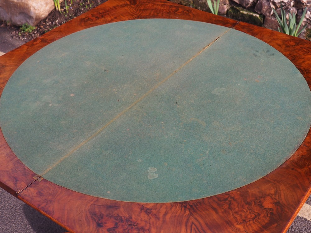 Victorian Walnut Card Table View XIII