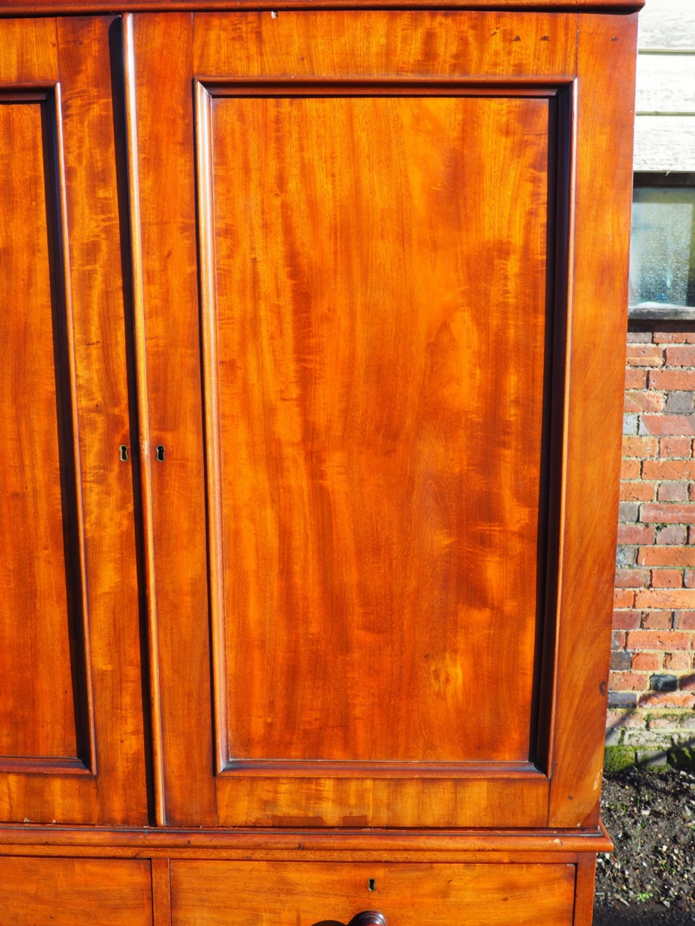 Early Victorian Mahogany Linen Press View III