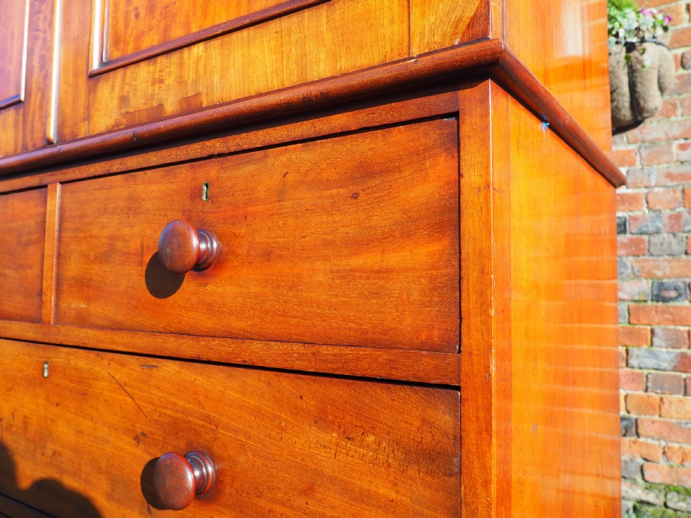 Early Victorian Mahogany Linen Press View IV