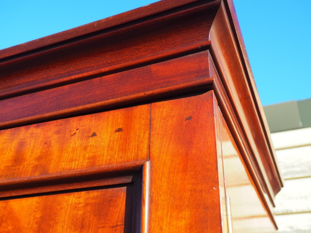 Early Victorian Mahogany Linen Press View V