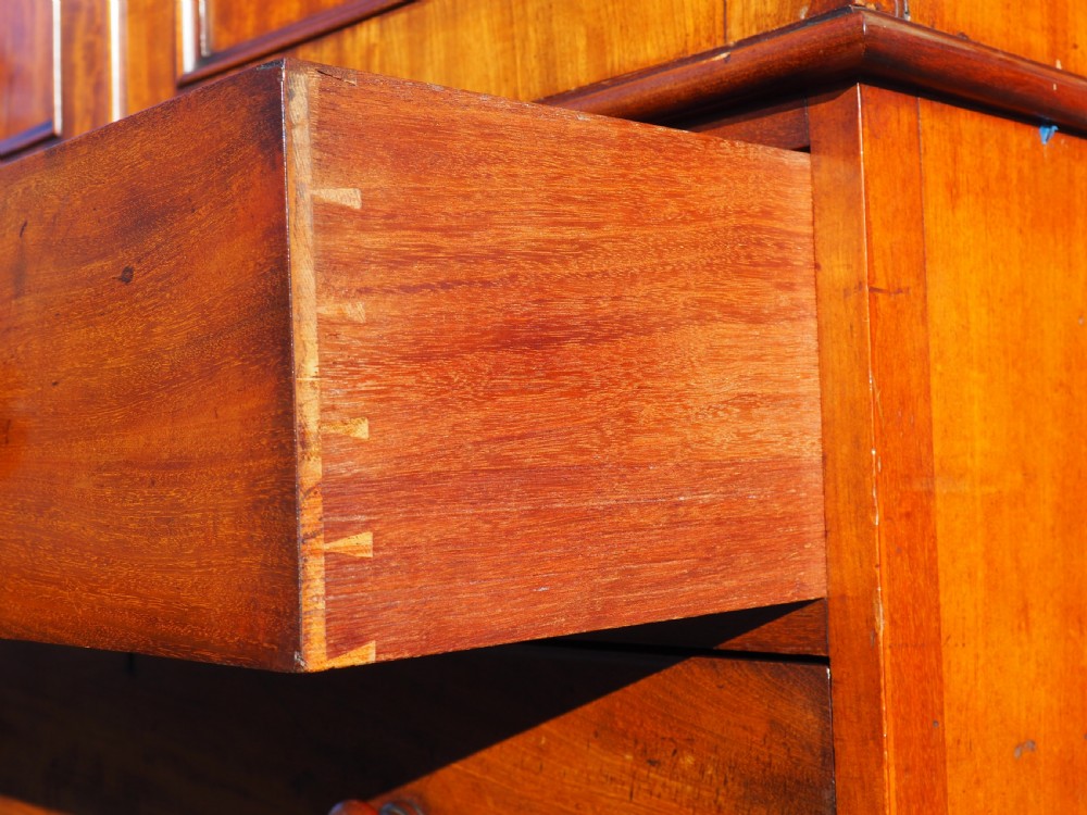 Early Victorian Mahogany Linen Press View IX