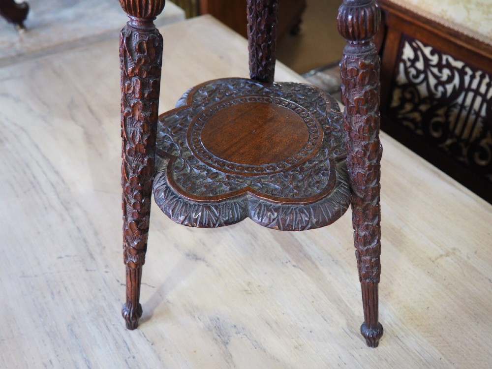 Indian carved Rosewood table View IV