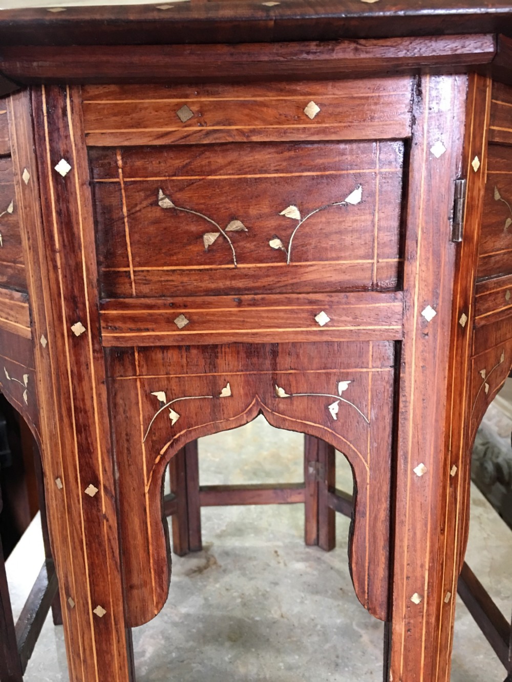 Indian Brass inlaid table  View III