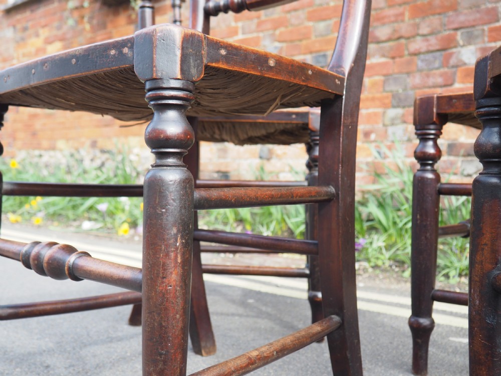 Set of four Nineteenth century country chairs View V