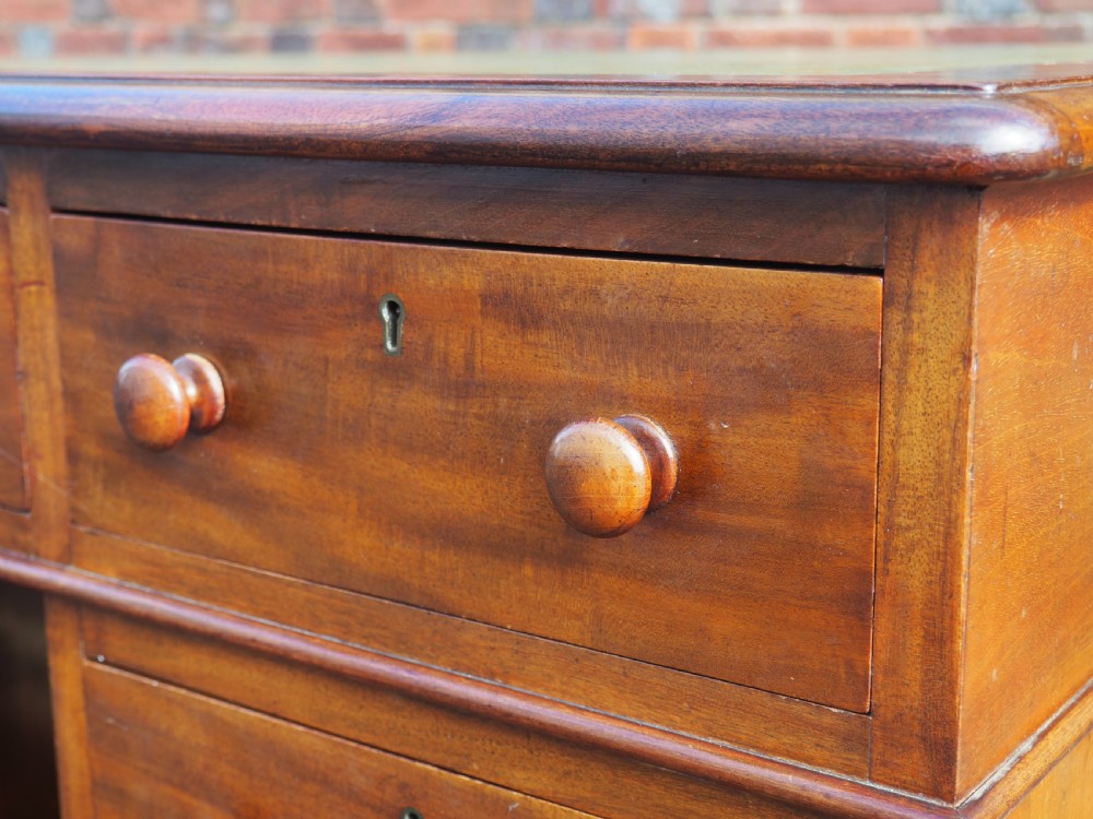 Victorian Mahogany Pedestal Desk View II