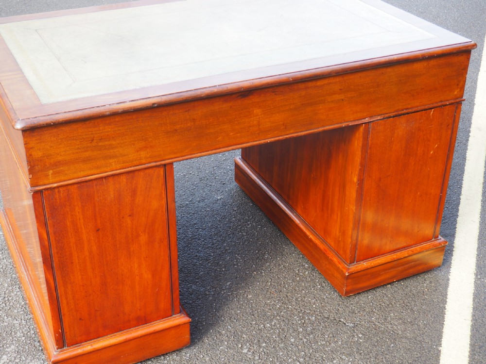 Victorian Mahogany Pedestal Desk View V