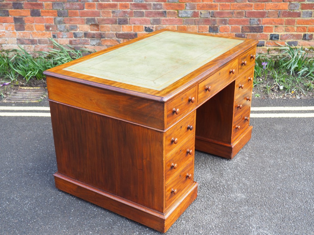 Victorian Mahogany Pedestal Desk View VII
