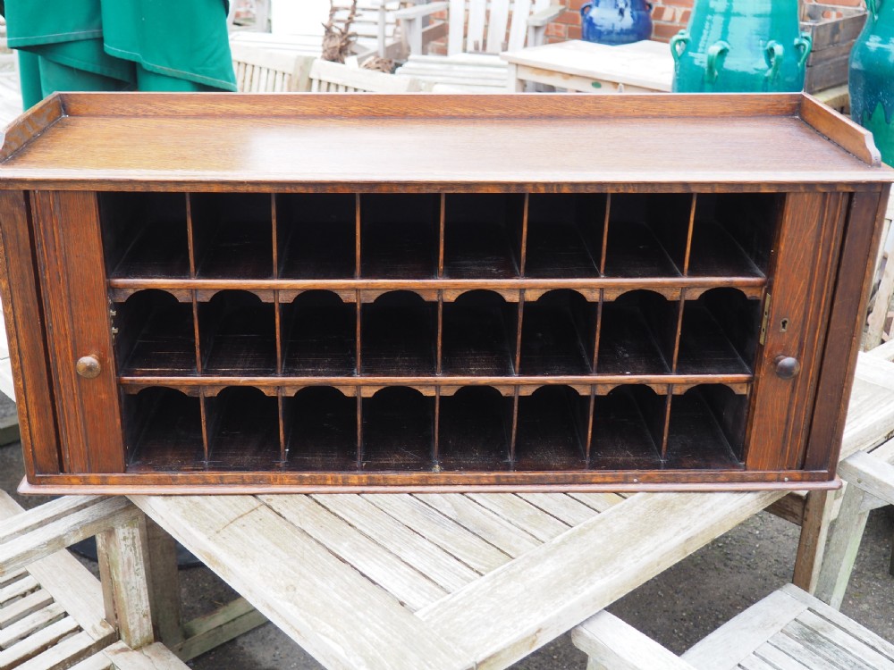 Oak tambour fronted cabinet View III