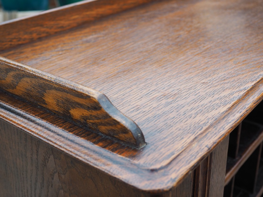 Oak tambour fronted cabinet View IV