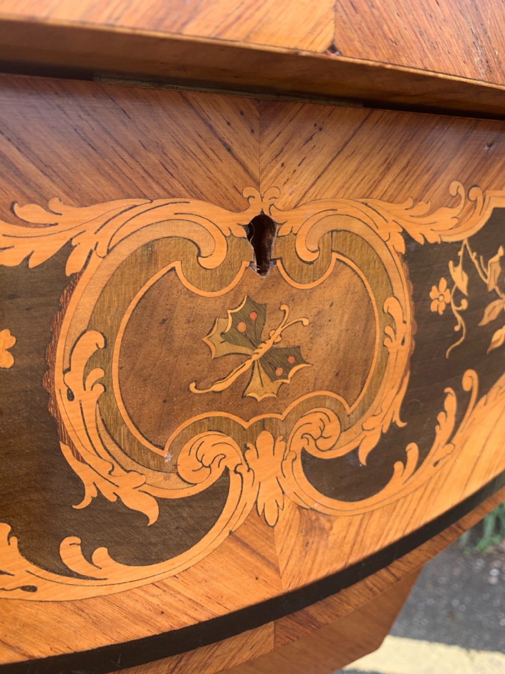 Nineteenth century marquetry work table View III
