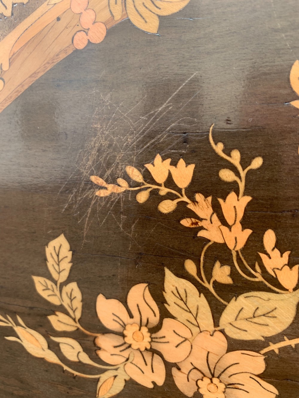 Nineteenth century marquetry work table View XI