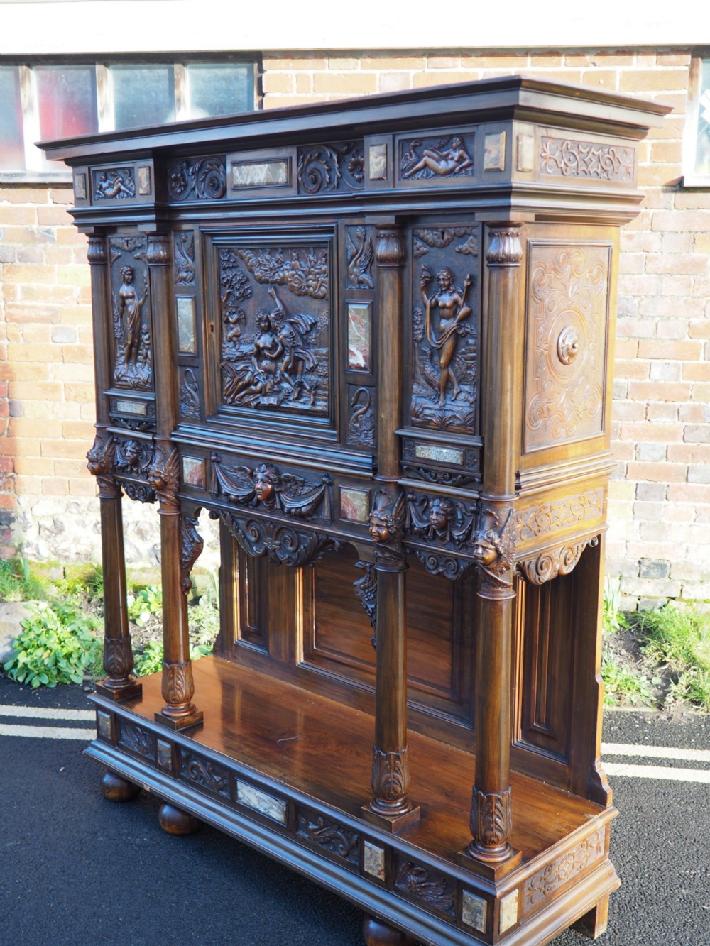 Nineteenth century Italian carved Walnut cabinet