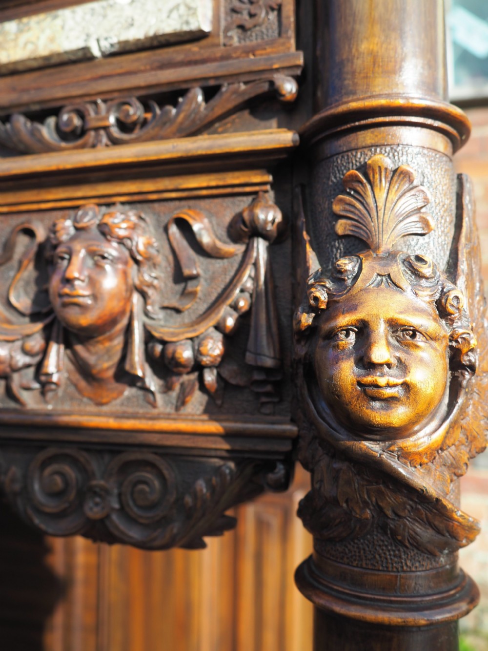 Nineteenth century Italian carved Walnut cabinet View V