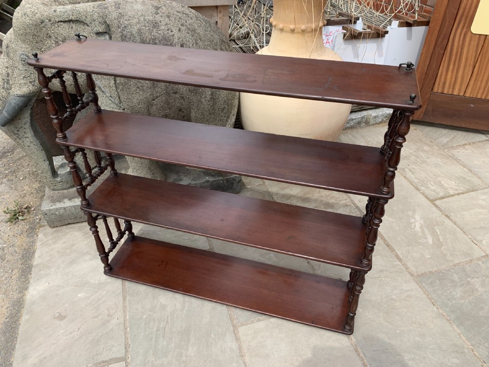 Nineteenth century Mahogany hanging shelves 