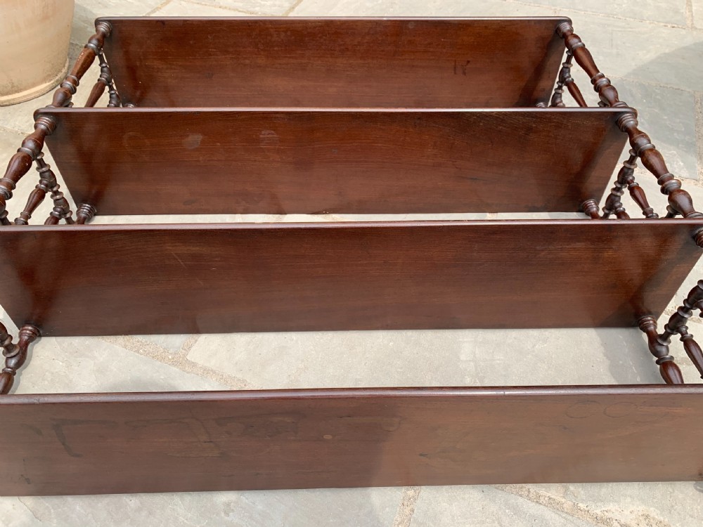 Nineteenth century Mahogany hanging shelves  View IV