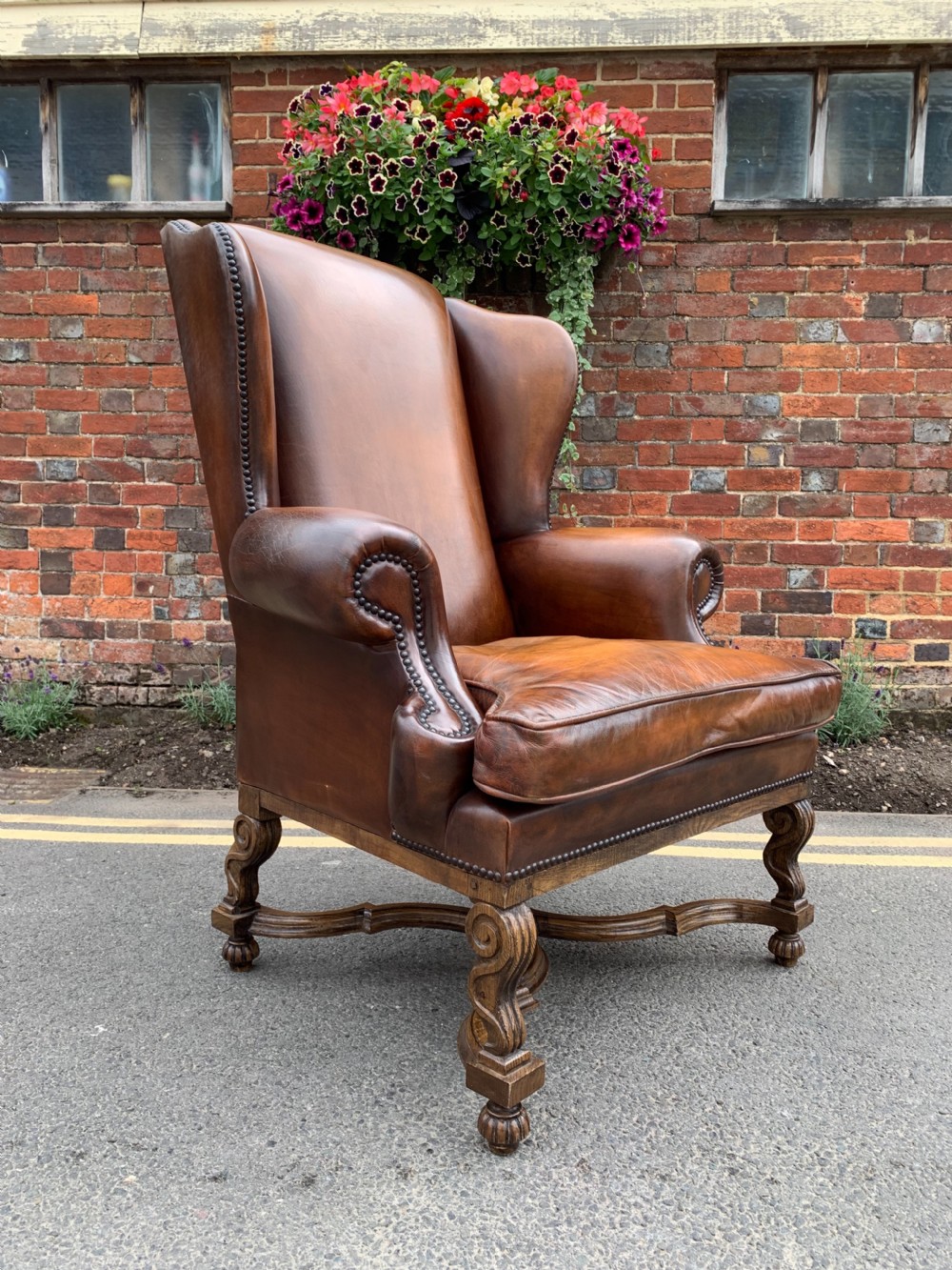 Leather wing armchair  View II