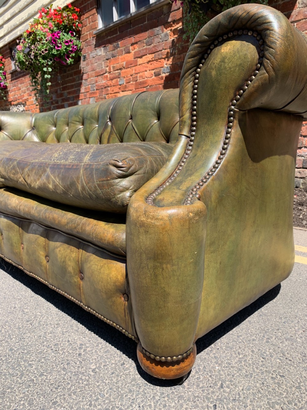 Hand dyed leather Chesterfield  View II