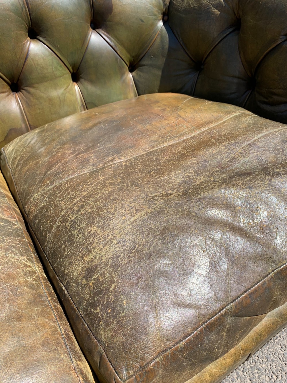 Hand dyed leather Chesterfield  View III