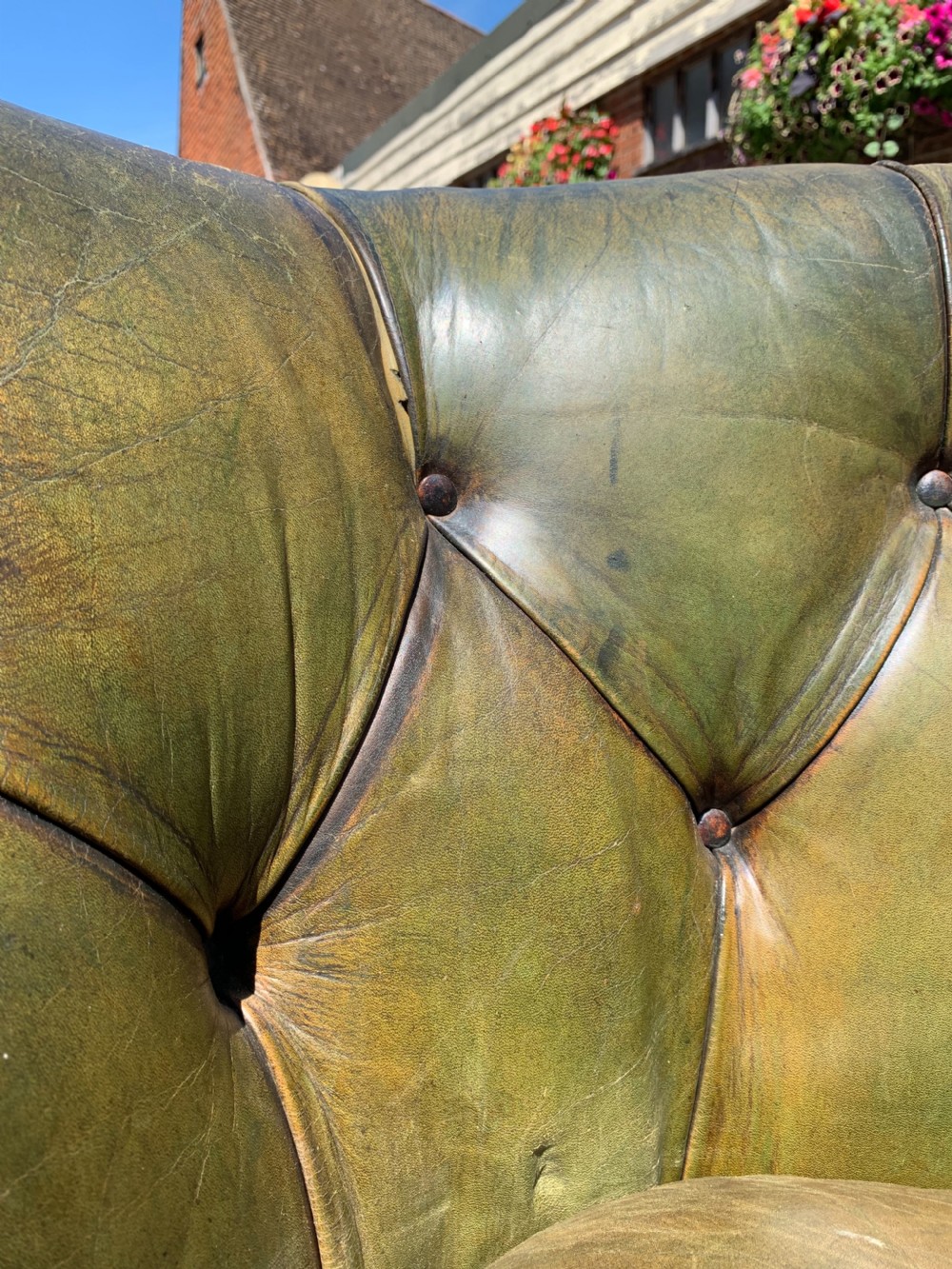Hand dyed leather Chesterfield  View V