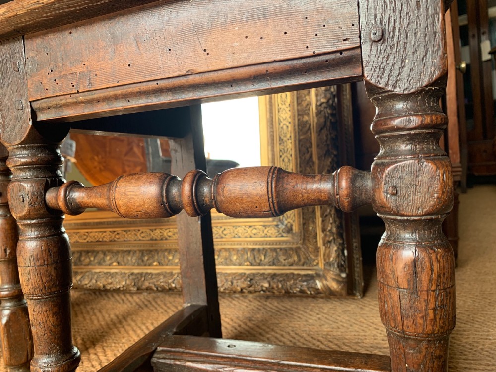 Pair of Oak back stools View III