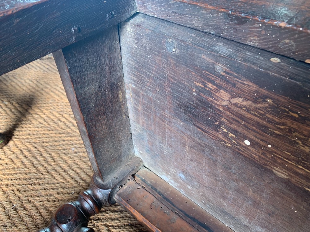 Pair of Oak back stools View IV
