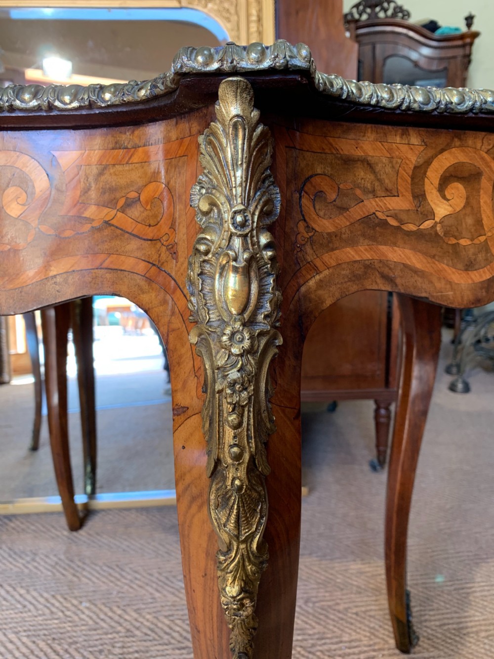 Nineteenth century inlaid Walnut table View V