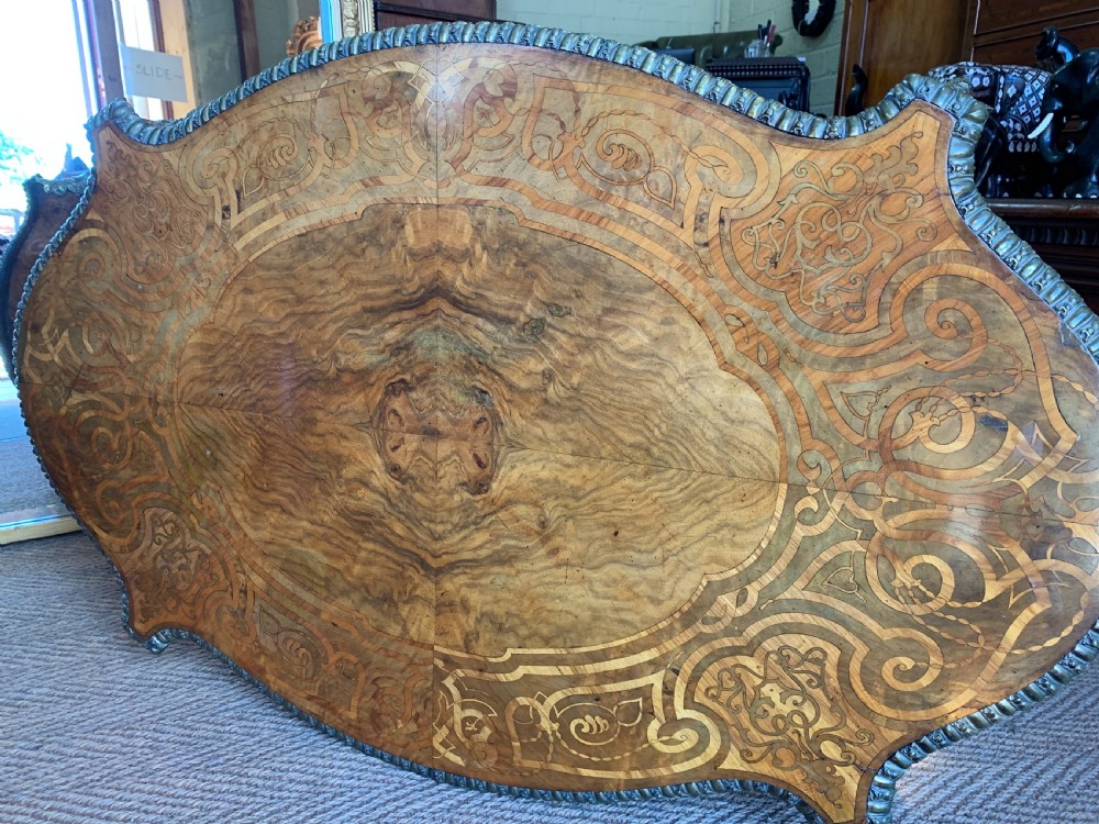 Nineteenth century inlaid Walnut table View VII