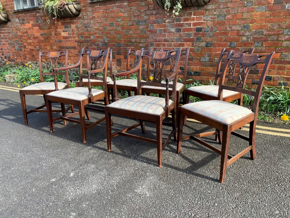 Set of eight chairs 