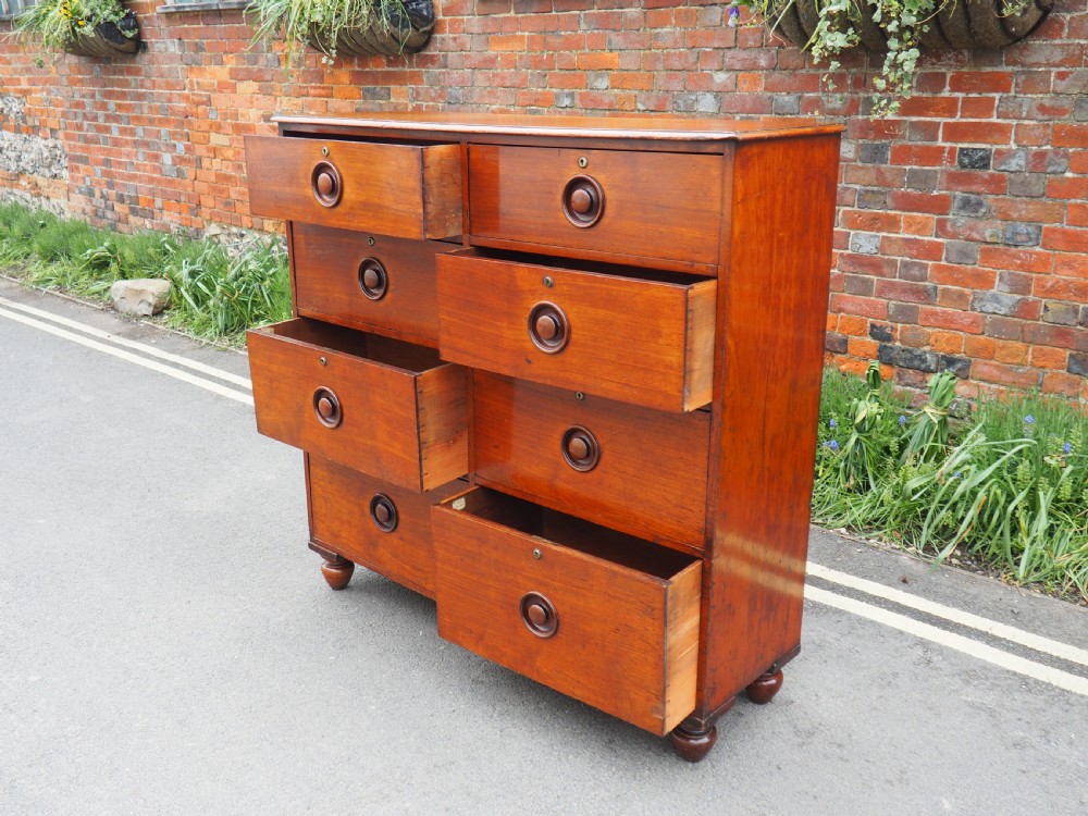 George III mahogany chest of eight drawers View VI